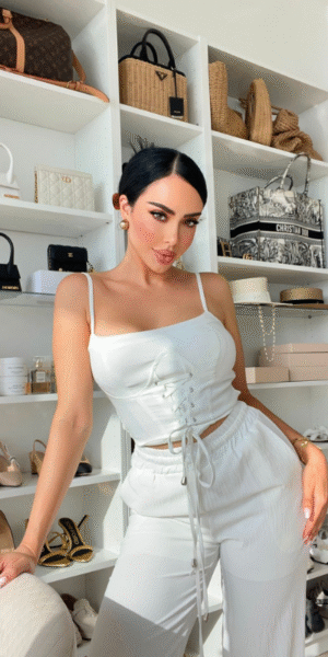 Elevated Chic Lace-Up Two Pieces Set