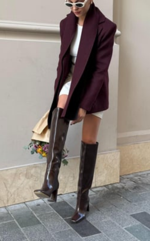 Bordeaux Wrap Jacket - Image 2