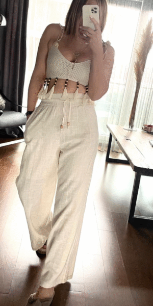 High Standards High-Waisted Wide-Leg Pants