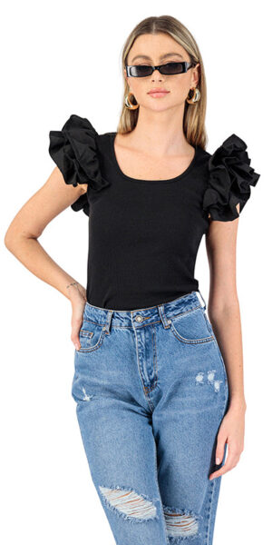 Ruffle Sleeve BodySuit