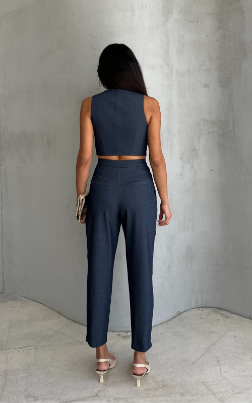 Golden-Trim Trousers - Image 3