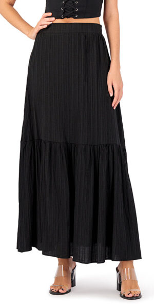 Falling for You High-Waisted Tiered Maxi Skirt